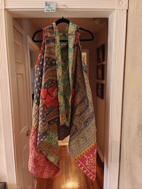 Bohemian Kantha Gemini Vest — Reversible NWOT